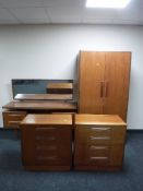 A four piece mid 20th century G Plan bedroom suite