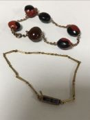 Two vintage gold bracelets (2)