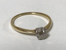 18ct old cut solitaire diamond ring CONDITION REPORT: Approximately 0.3 carat.