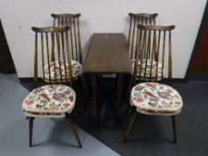 An oak drop leaf table,