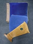 A pair of cinema seats upholstered in blue dralon