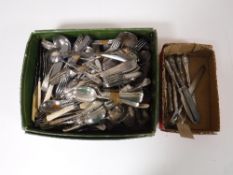 A large quantity of twentieth century plated and stainless steel cutlery