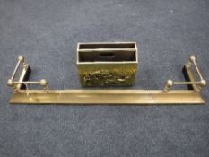 A brass telescopic fire curb,