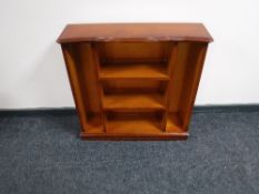 A set of yew wood bookshelves