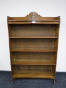 A set of early 20th century oak bookshelves