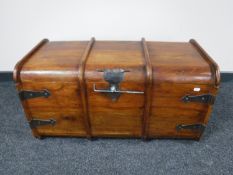 A metal bound trunk