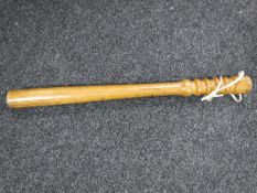 A wooden club