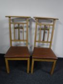 A pair of church prayer chairs