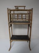 A bamboo magazine rack