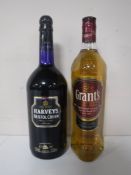 A 70cl bottle of Grants Whiskey,