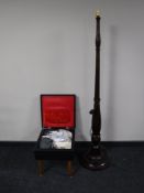 An early twentieth century mahogany standard lamp,