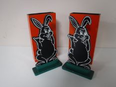 A magicians wooden rabbit magic trick