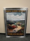 A railway advertising picture 'Moorland Holidays'