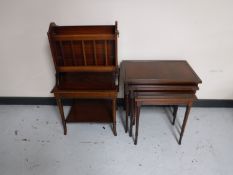 A nest of three mahogany tables,