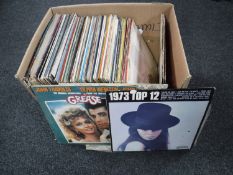 A box containing LP's, including compilations, 80's,