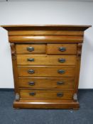 A Victorian mahogany six drawer Scotch chest