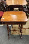 A Victorian mahogany work table, width 51.