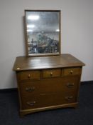 A Stag oak five drawer dressing chest