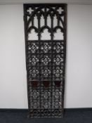 A early twentieth century Gothic carved hardwood door