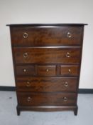 A mahogany Stag minstrel seven drawer chest