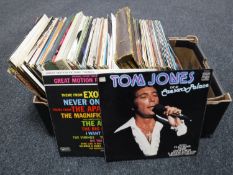 A box containing a quantity of LP's, easy listening, etc,