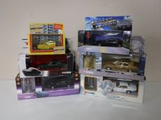 A collection of six Corgi die-cast model cars,