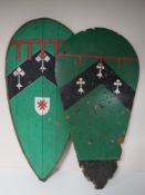 Two Norman re-enactment shields