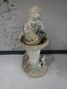 A garden water feature,