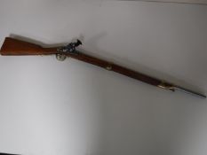 A reproduction Spanish musket (non-firing)