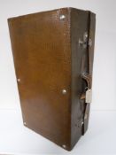 A vintage leather luggage case