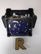 Two crates containing mid twentieth century shop sign lettering