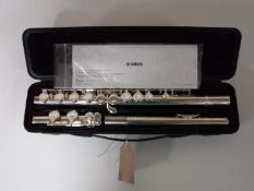 A cased Yamaha flute