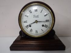 An early twentieth century mahogany cased mantel clock,