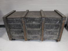 An early twentieth century pine shipping crate