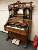 A late Victorian American peddle organ by Esty Organ Co,