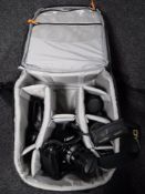 A bag of Minolta camera and accessories