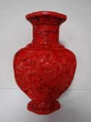 A Chinese Cinnabar vase