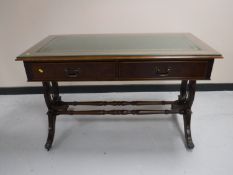 A mahogany Regency style library table,