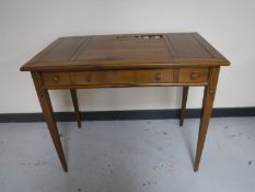 A contemporary pine writing desk,
