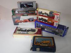 A collection of eight die-cast model commercial vehicles by Corgi,