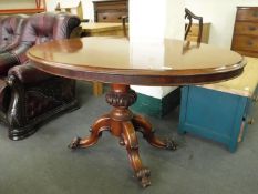 A Victorian mahogany breakfast table