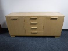 A light oak sideboard