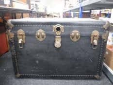 A large shipping trunk