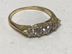 A Victorian five stone diamond ring