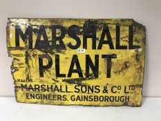 An enamel metal sign- Marshall Plant