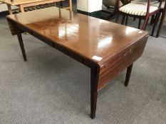 A mahogany low table fitted with drawers