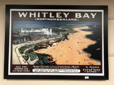 A framed advertising picture - Whitley Bay,