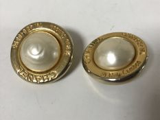 A pair of vintage Chanel clip earrings