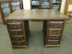 An early 20th century pedestal desk