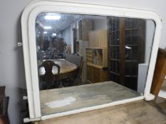 A Victorian painted over mantle mirror